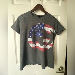 GUCCI logo Womens Vintage Grey Tshirt